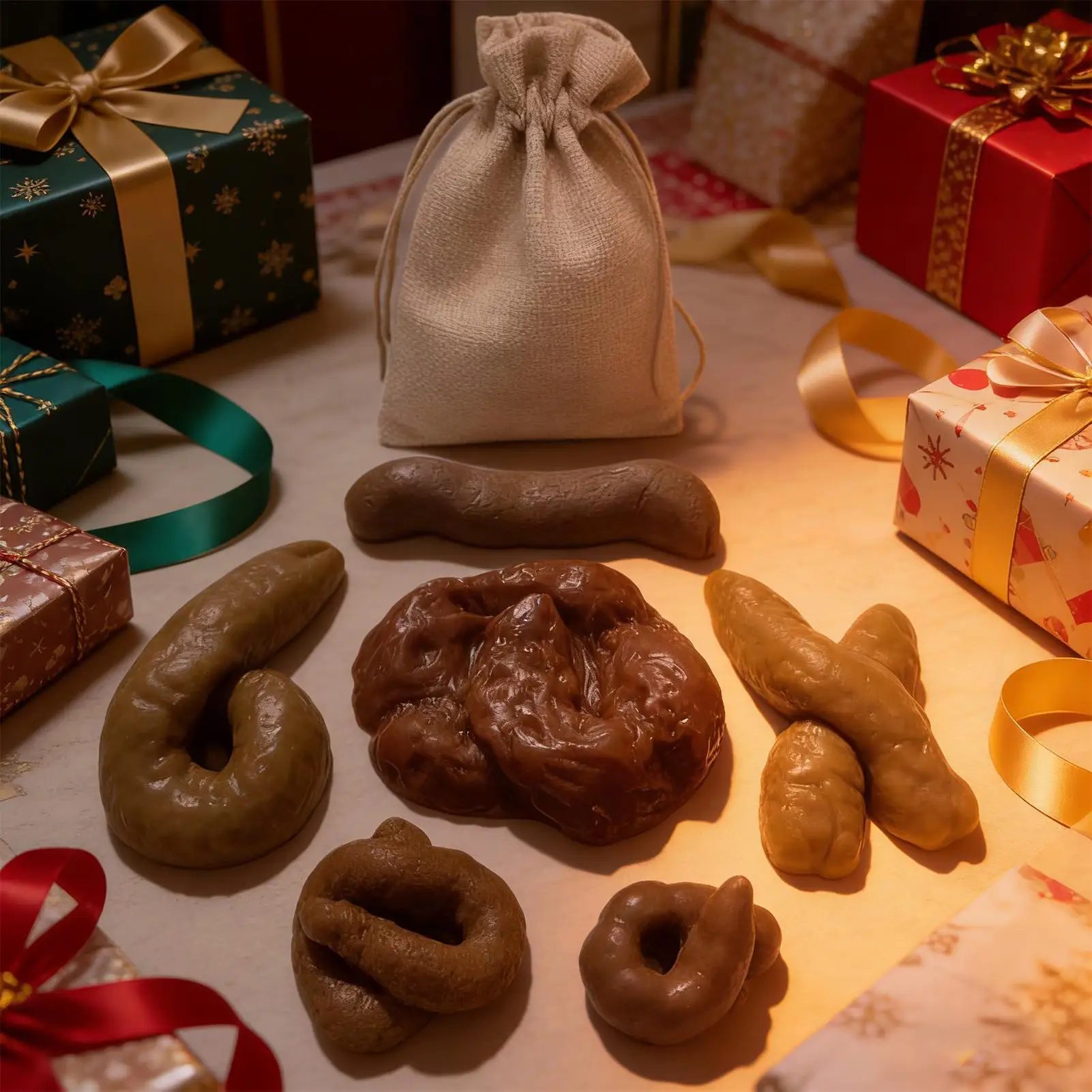 Sensory Fidget Toys 6 Pieces Soft Novelty Gag Gadget Squeeze To Relax Poop-Shaped Toy for Teens Adults Boys Classroom Commuting