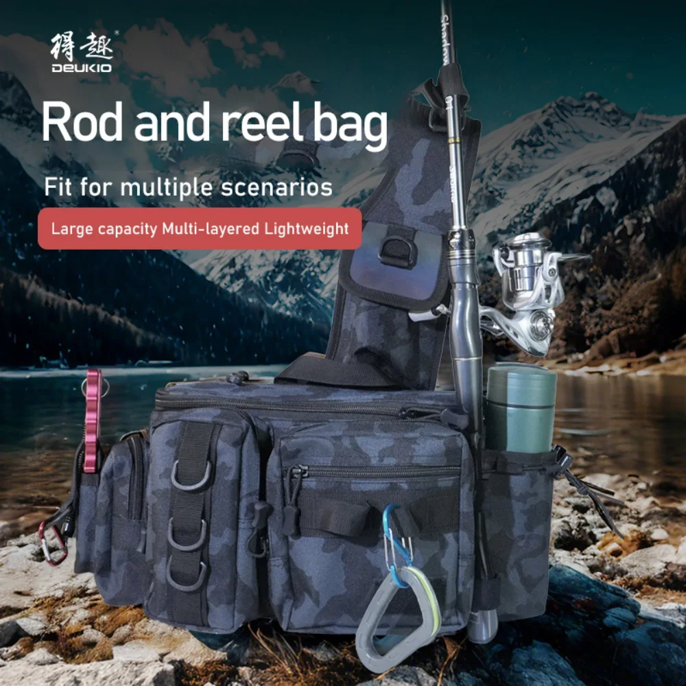 

Новинка 2025 года, камуфляжная сумка для рыболовных приманок, многофункциональная водонепроницаемая поясная сумка для удочек, снасти для уличного использования