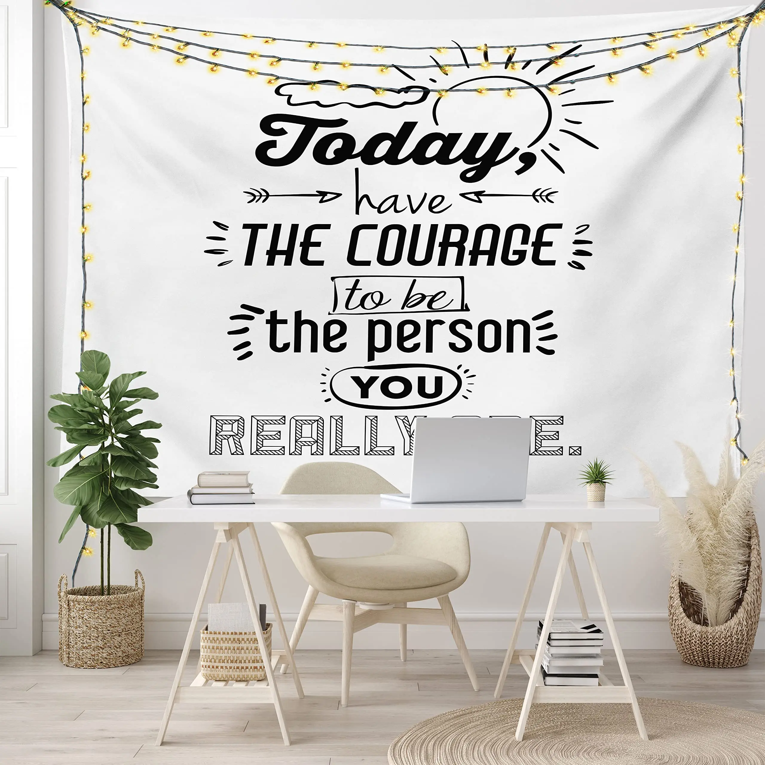 

Inspirational Tapestry Positive Words Theme Tapestry Encouragement Words Design Wall Hanging Decor for Bedroom Living Room Dorm