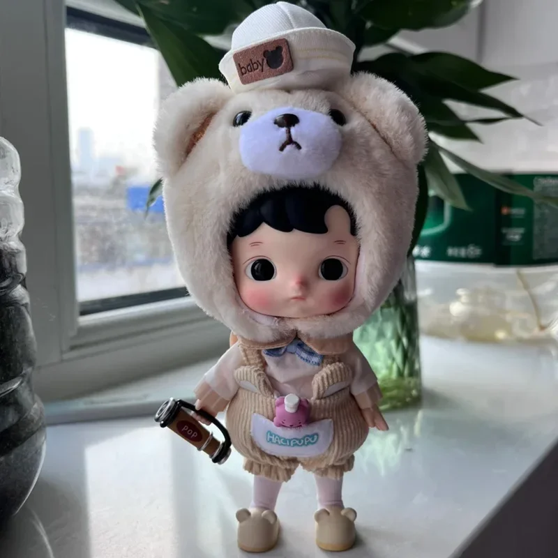 Genuine Hacipupu Captain Bear Anime Figure Movable Joint Change Clothes Doll Kawaii Action Figure Collection Model Toy Kids Gift