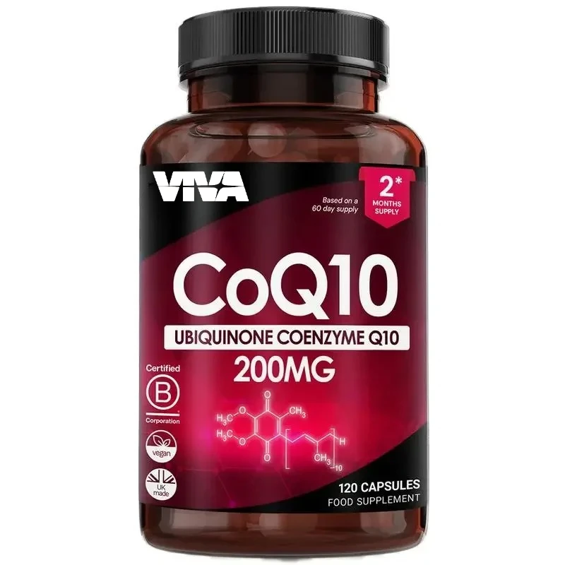 CoQ10 Supplement - Heart and Cardiovascular Health, Promote Energy Production, Antioxidan, Supports Brain Function