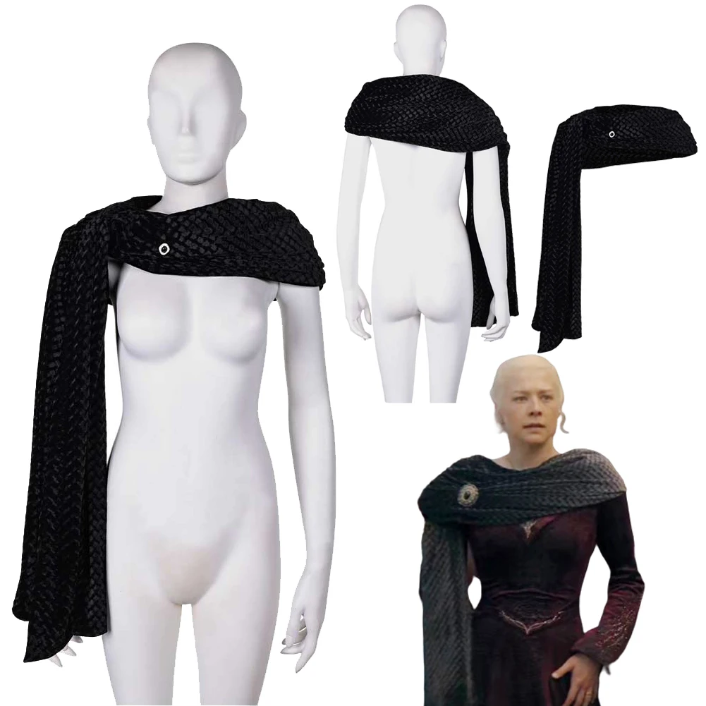 Princess Rhaenys Cosplay Scarf Shawl For Women TV House Cosplay The Dragon Costume Accessories Roleplay Fantasia Props Decor