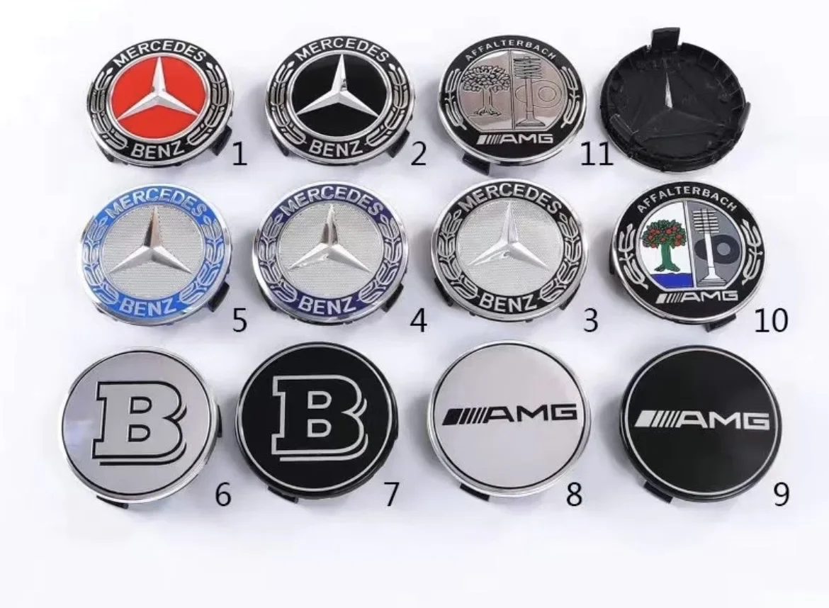 

for Mercedes Benz 4pcs/lot 75mm - Wheel hub cover accessories for automotive wheel center covers, suitable C200 A200C260 B180 E