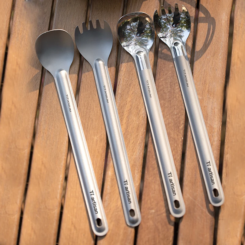Tiartisan Pure Titanium Cutler - Camp Spork Set 评论和价格