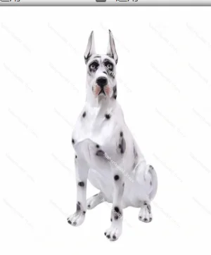 Large Resin Leopard Great Dane Imitation Dog Model Statue,Indoor And Outdoor Home Decor Animal Figurines,Living Room Ornaments