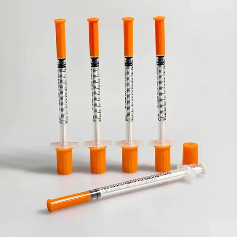 100-Pack Disposable Syringes Professional Laboratory Sampling Syringes Sterile Medical Grade for Insulin Veterinary Medication