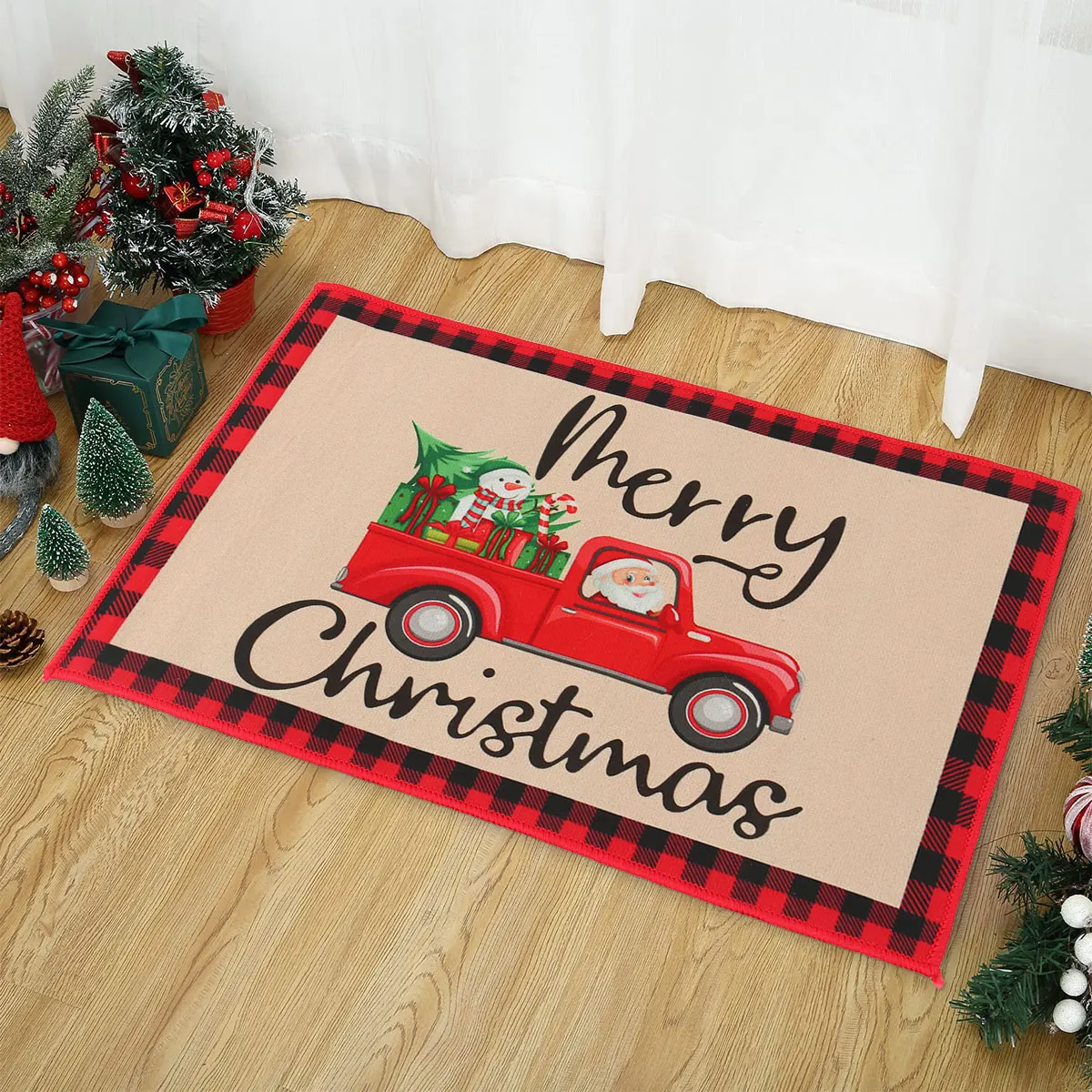 Christmas Door Mat Santa Claus Outdoor Carpet Merry Christmas Decorations For Home 2024 Navidad Xmas Ornament Gifts NewYear 2025