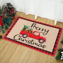 Christmas Door Mat Santa Claus Outdoor Carpet Merry Christmas Decorations For Home 2024 Navidad Xmas Ornament Gifts NewYear 2025