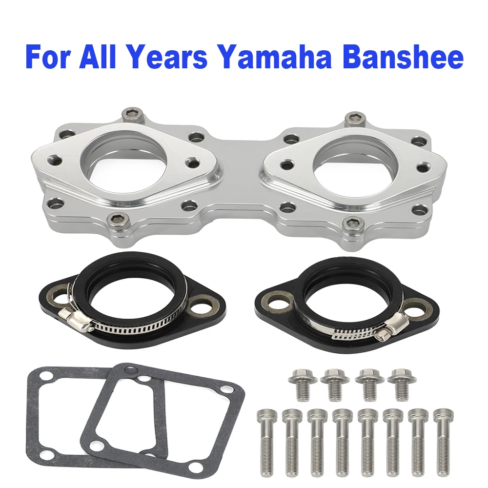 For All Yamaha Banshee YFZ350 YFZ 350 New Billet Intake Manifolds Boots Keihin Mikuni Carb Carburetors For 33mm 34mm 35mm & 36mm