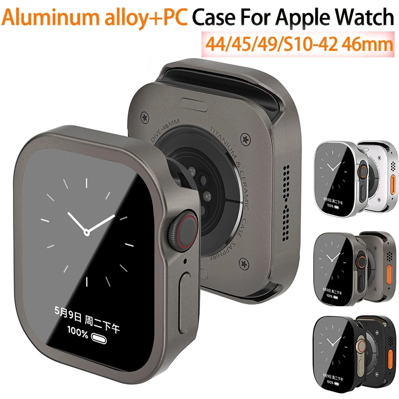 

Metal Full Coverage Waterproof Aluminum Alloy Case for Apple Watch Ultra 2 49mm 46mm 45mm 44mm 42mm Iwatch Series 10 9 8 7 6 SE