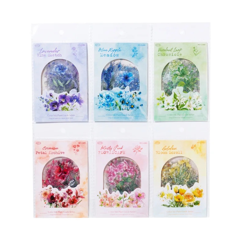 24-set-1-lotto-kawaii-scrapbook-adesivo-catalogo-illustrato-di-piante-a-inchiostro-colorato-scrapbooking-supplie-cancelleria-decorativa