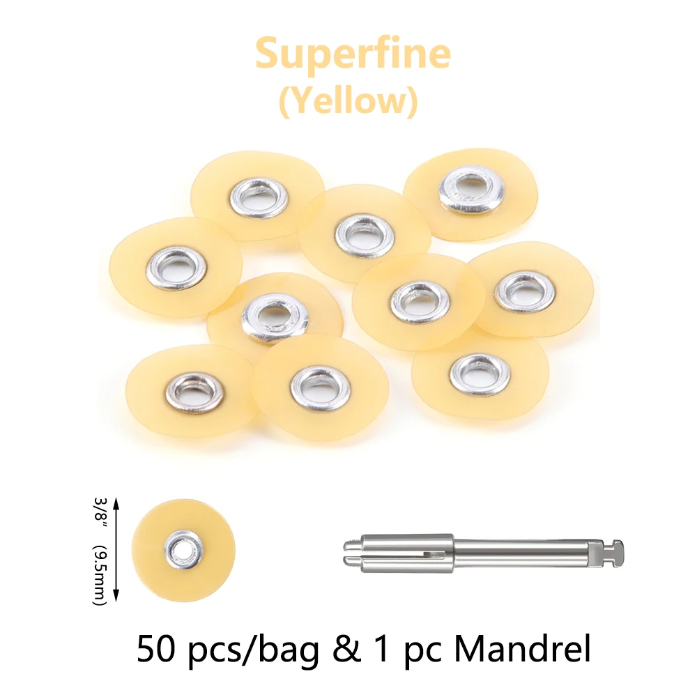 50Pcs/Bag Dental Finishing and Polishing Discs Composites Ceramics and Glass Ionomer Restorations Autoclavable Dental Material image 3