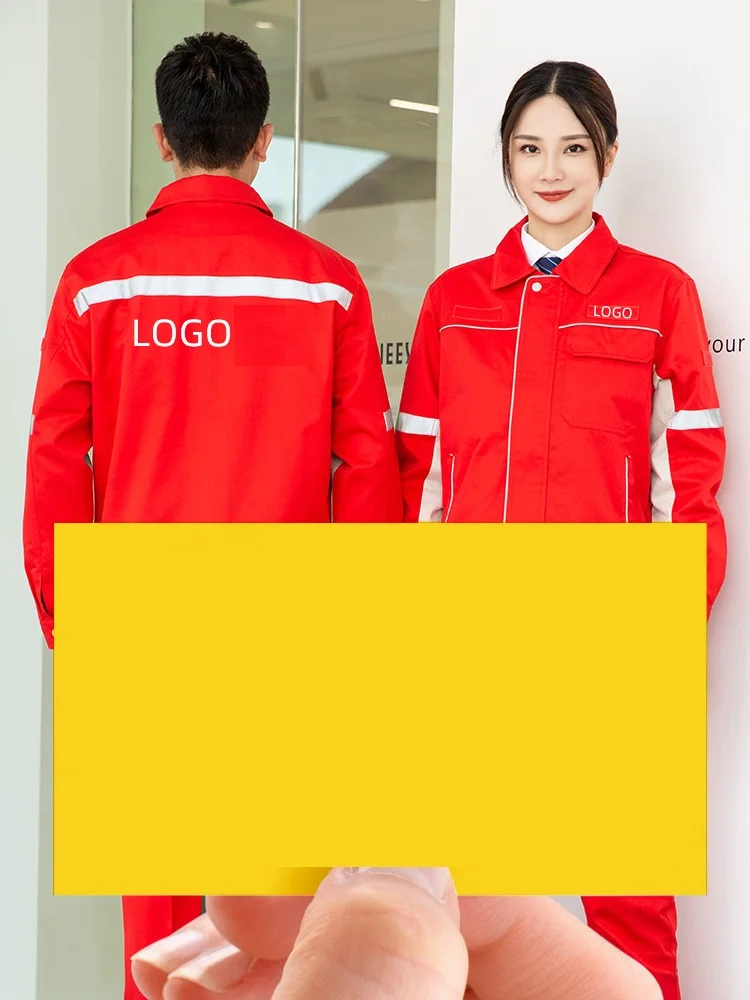 Spring Two layer Anti static Thick work clothing Gas Station Work Suit Set Petroleum Clothing Electrics Labor Protection Uniform