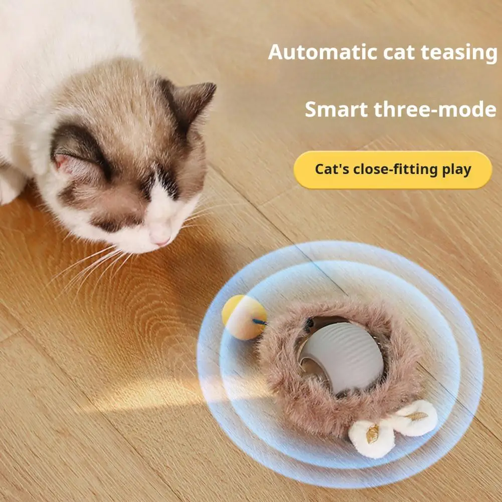 Interactive Cat Ball Toy USB Rechargeable Self-Moving Pet Ball Toy Automatic Rolling for Indoor Cats Engaging Movement