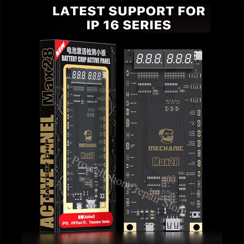 回路検査充電テスター修理ツール、ワンクリック起動検出ボード、メカニックmax28バッテリー、iphone 6-16promax