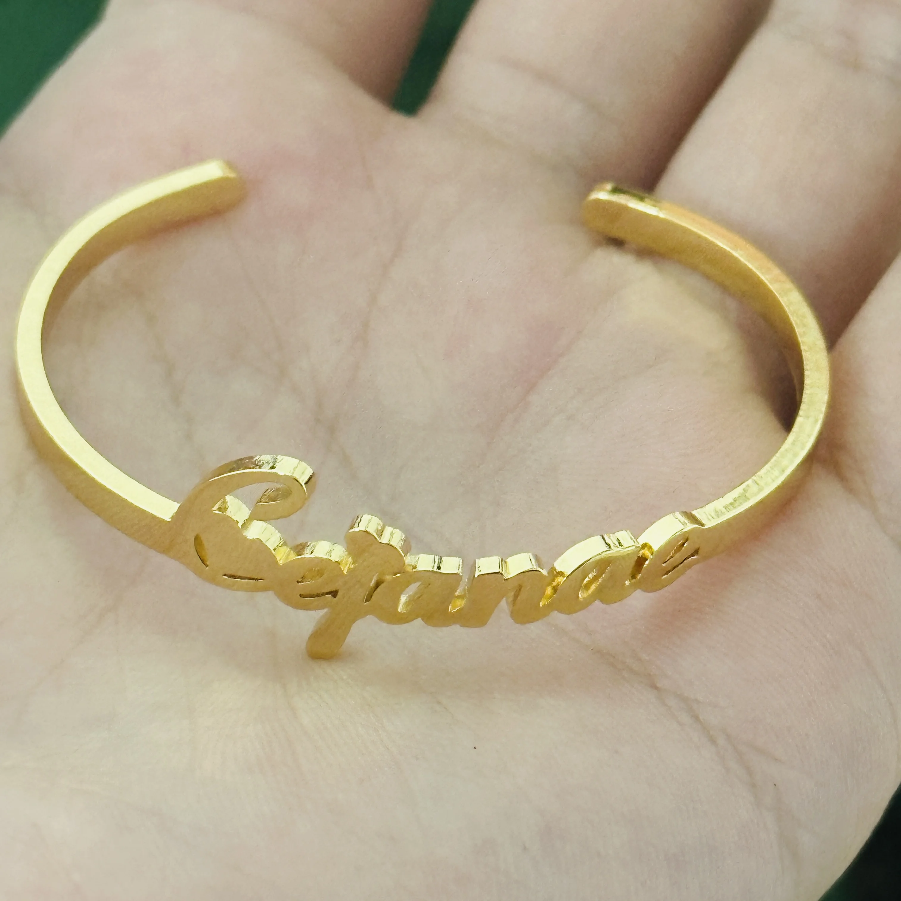 Custom Name Bracelets Bangle for Baby Gold Color Cuff Bangle Stainless Steel Bangle Personalized Bracelet Children Birth Jewelry