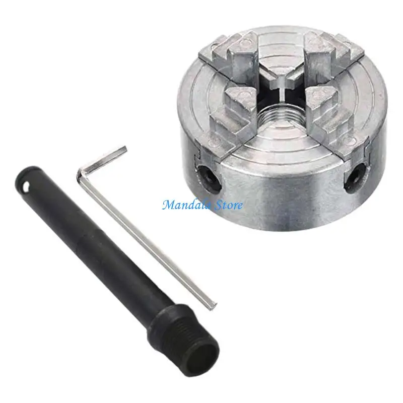 U2JC 4-Jaw Lathe Chuck Independent & Reversible Jaw Zinc Alloy Milling Drilling Tool