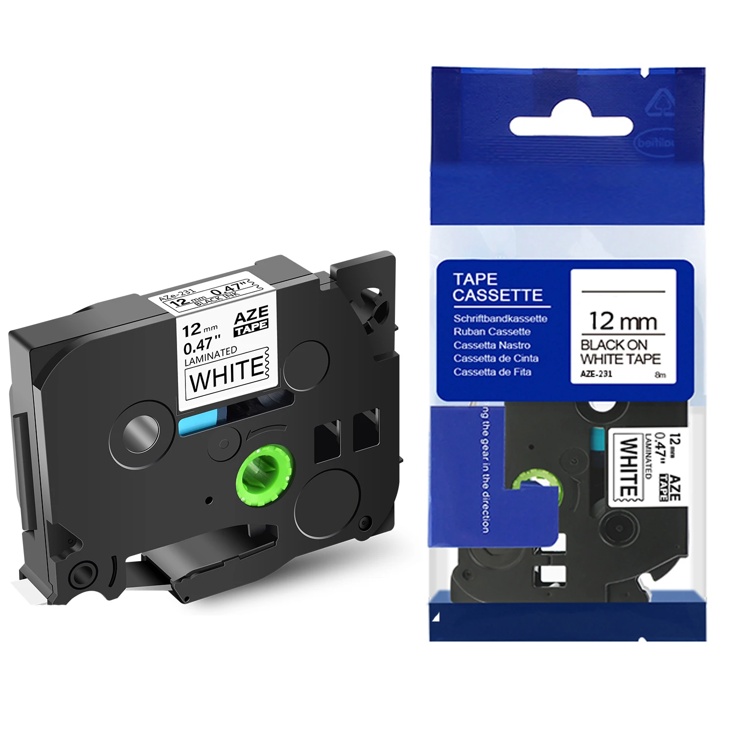 1 szt. Taśma TZ kompatybilna z wkładem etykietowym Brother 9mm/12mm/18mm 211 221 231 251 Taśma etykietowa do tworzenia etykiet z serii P-Touch — zdjęcie produktu 7