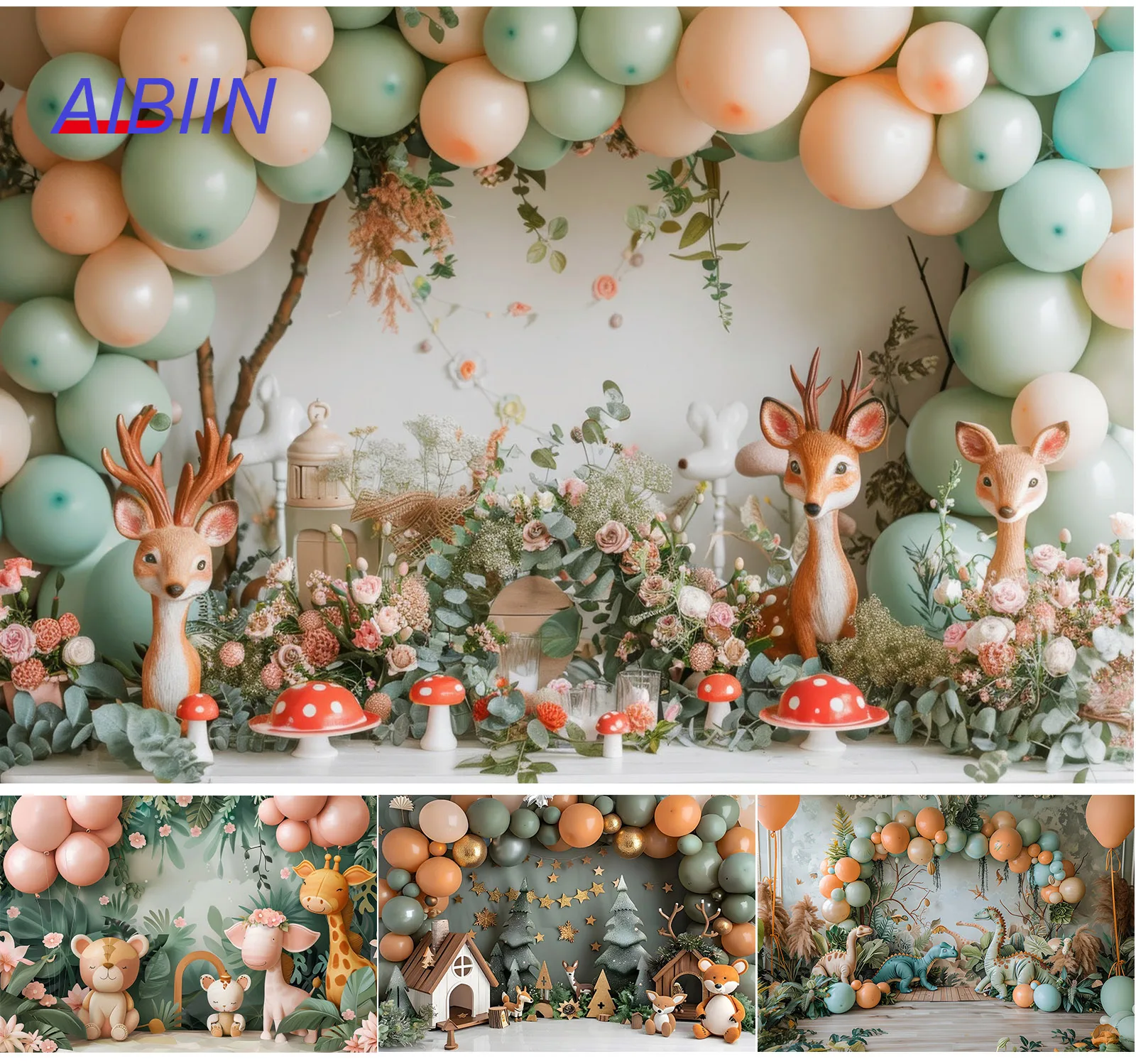 

Фон для фотосъемки с изображением джунглей и леса, сафари, животные, дикий один год, декор для дня рождения, детский душ, детский торт, Smash Background