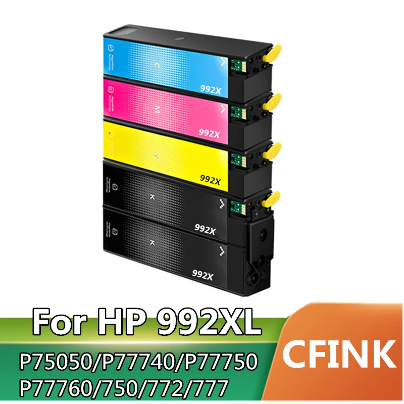 

992 992XL 992X Ink Compatible Ink Cartridges with Chip For HP PageWide 755dn 774dn 750dn 772dn 777z P75050 P77740 P77750 Printer