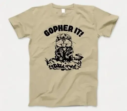 Gopher It T Shirt 893 Retro Beige