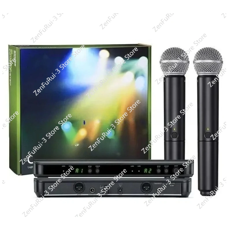 

BLX288 Dual Channel Wireless Microphone Dual Handheld Wireless PG58/BETA58A/SM 58 Microphone Digital Vocal System
