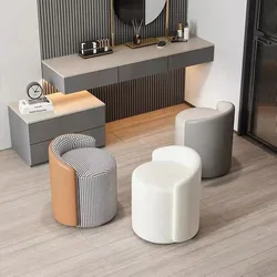 360 ° Rotatable Stool Nordic Households Makeup 걸상 Modern Light Luxury Living Room Chairs Home Furniture Shoes-changing Stools