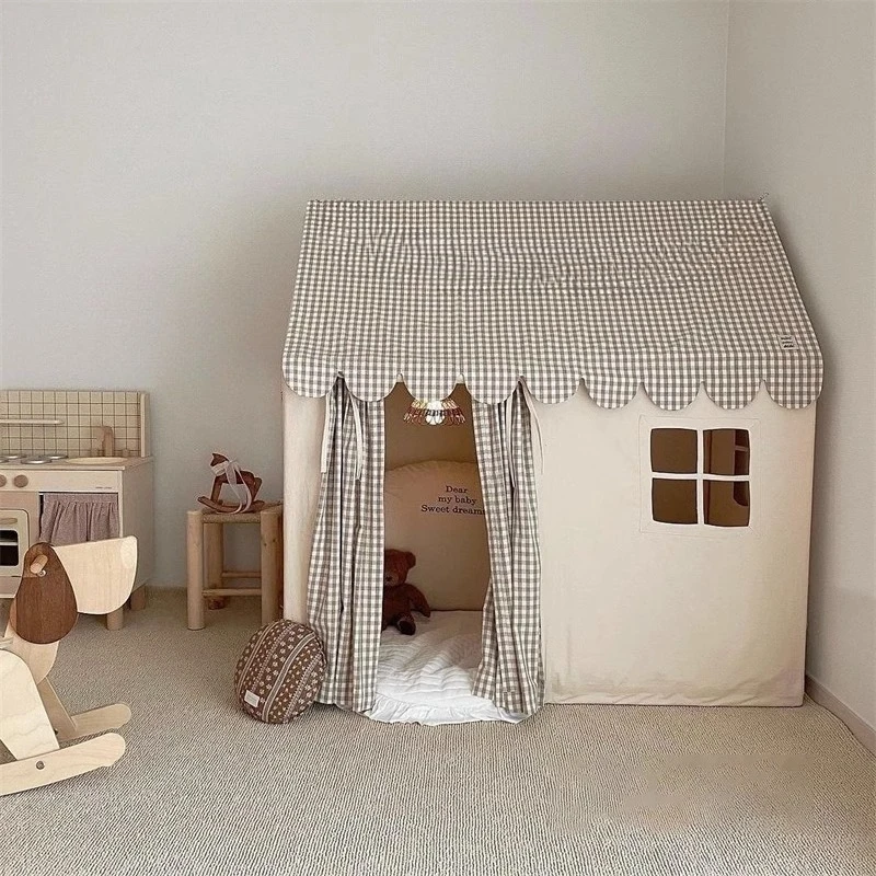 Child Tent Kid Play Tent House Cloth Fabric Indoor Toddler Toy Tents Portable Safe Child Cabin Room Decor Campaign Tent