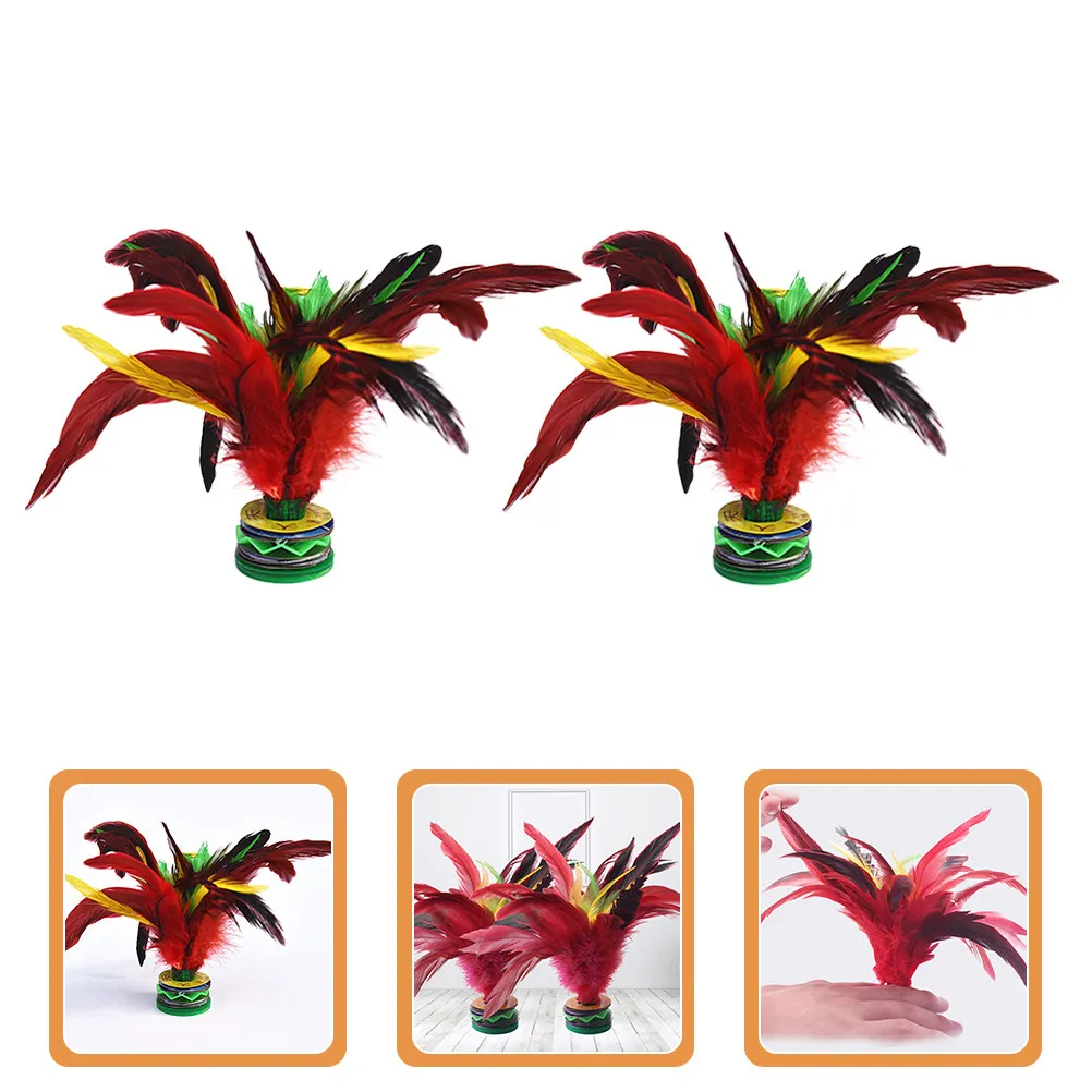 

2Pcs Jianzi Shuttlecocks Chinese Kick Chicken- Colorful Outdoor Entertainment Balance Coordination Equipment