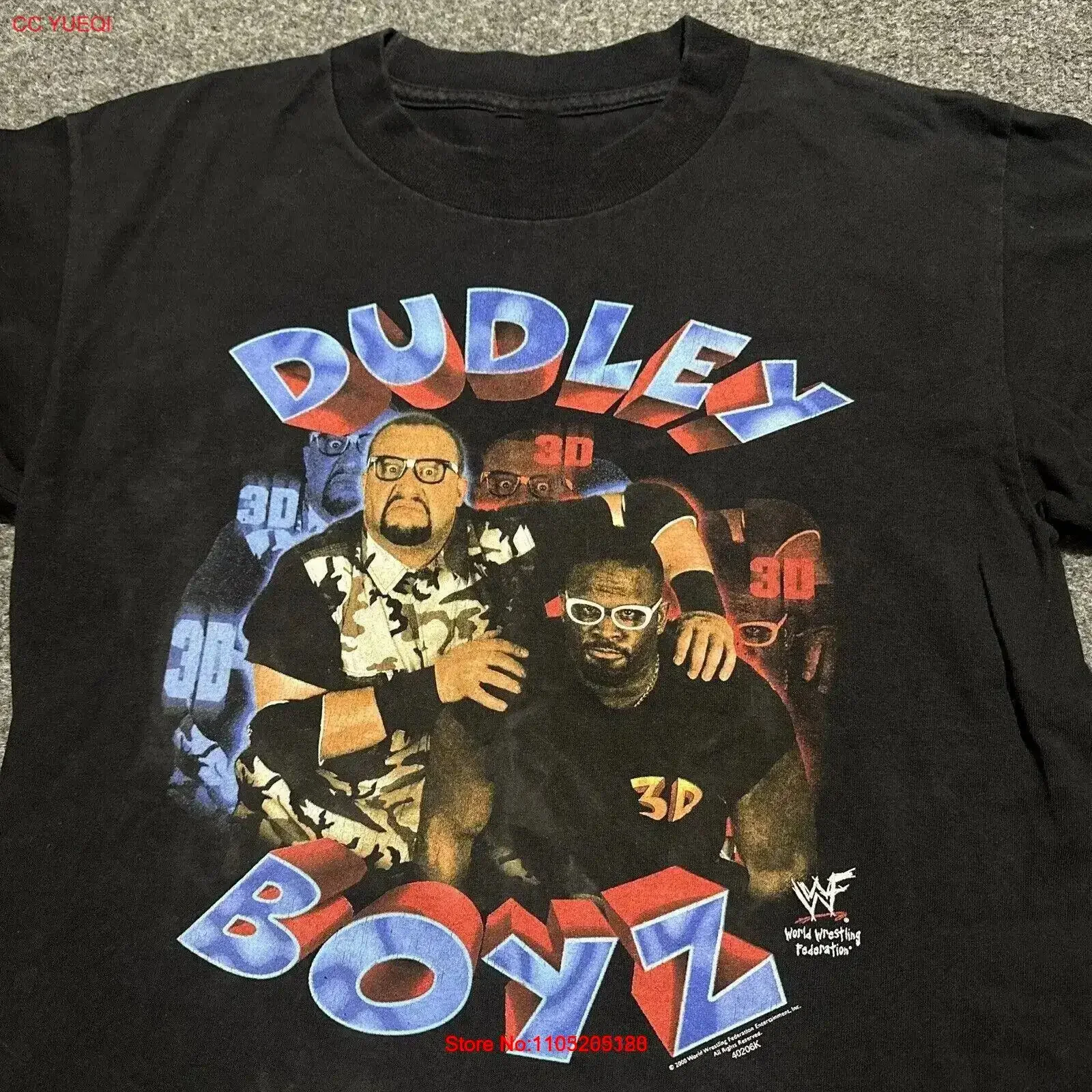 Nuevo Dudley Boyz 2000 para Fans S 5XL camiseta CT134 vintage lavado ropa de diseñador cómoda elegante ligeramente homme vintage