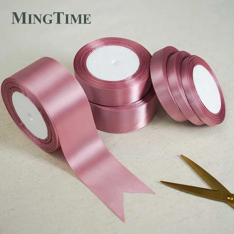Mauve Satin Ribbon 25yards 6mm 10mm 15mm 25mm 38mm 50mm Sash Gift Bow Handmade DIY Craft Wedding Party Supply Decoration