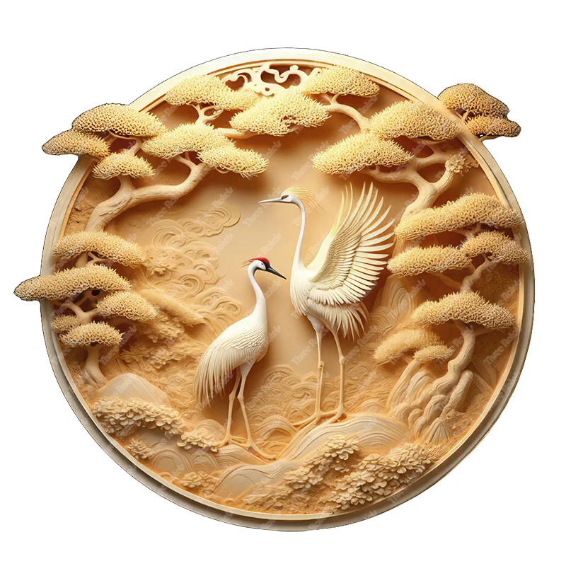 Three Ratels CF84 Elegant Crane Stickers for Home Decoration PVC Waterproof Car decals
