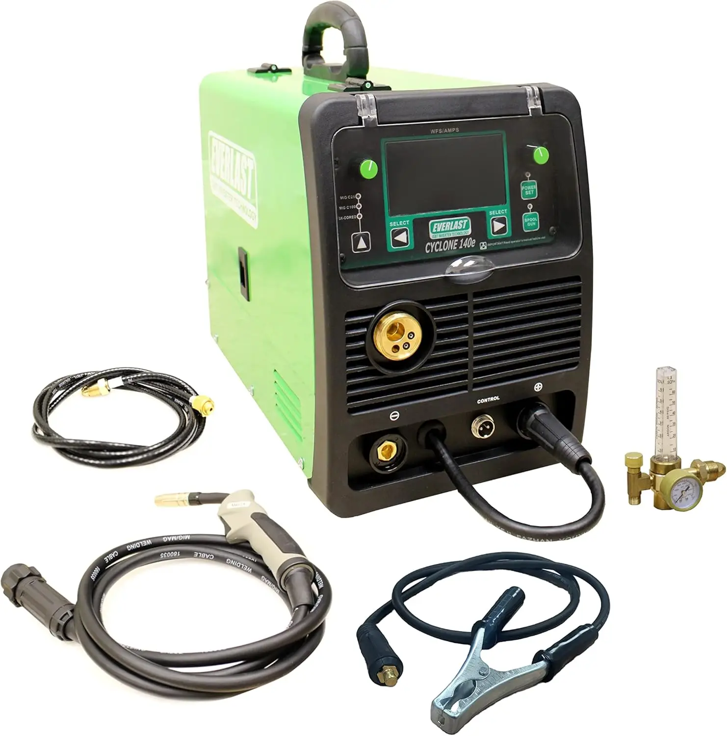 

New Cyclone 140E MIG Welder 110 Volts FLUX Core Capable 140 AMP Stepless Control of Line Speed and Voltage