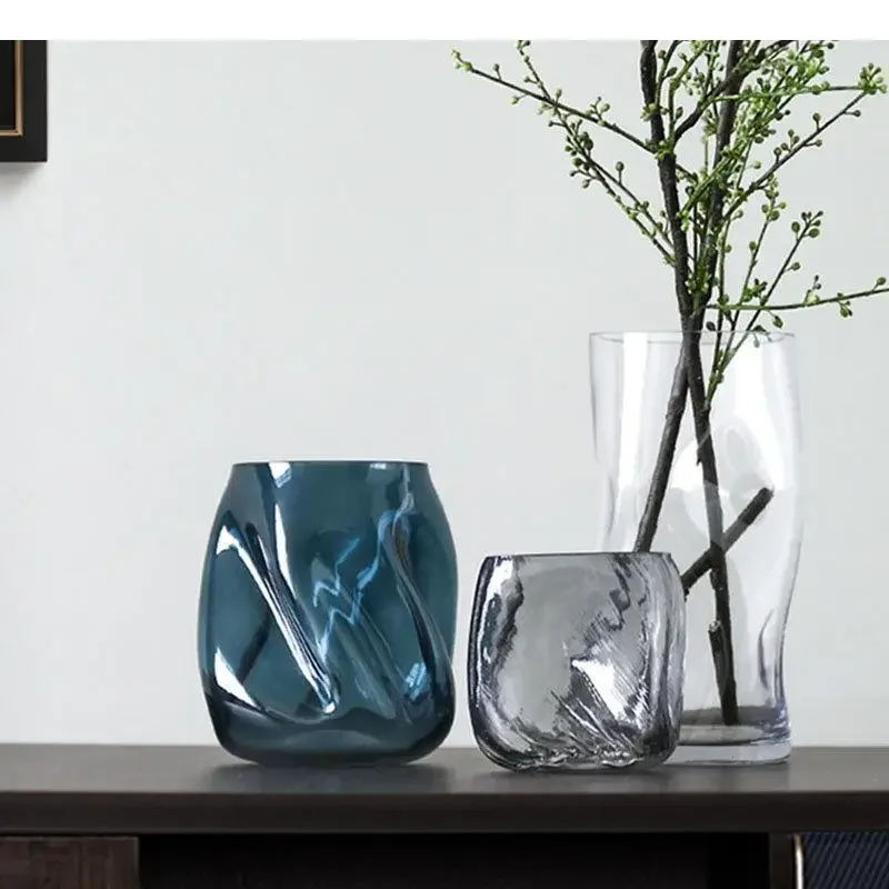 

Irregular Geometric Transparent Glass Vase Desk Decoration Floral Vases Hydroponics Flower Pots Decorative Arrangement