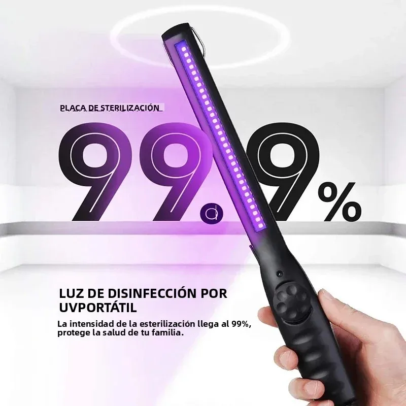 Lámpara esterilizadora UV de 30 LED, lámpara de desinfección ultravioleta recargable para el hogar, limpiador de lámpara germicida, lámpara germicida de mano