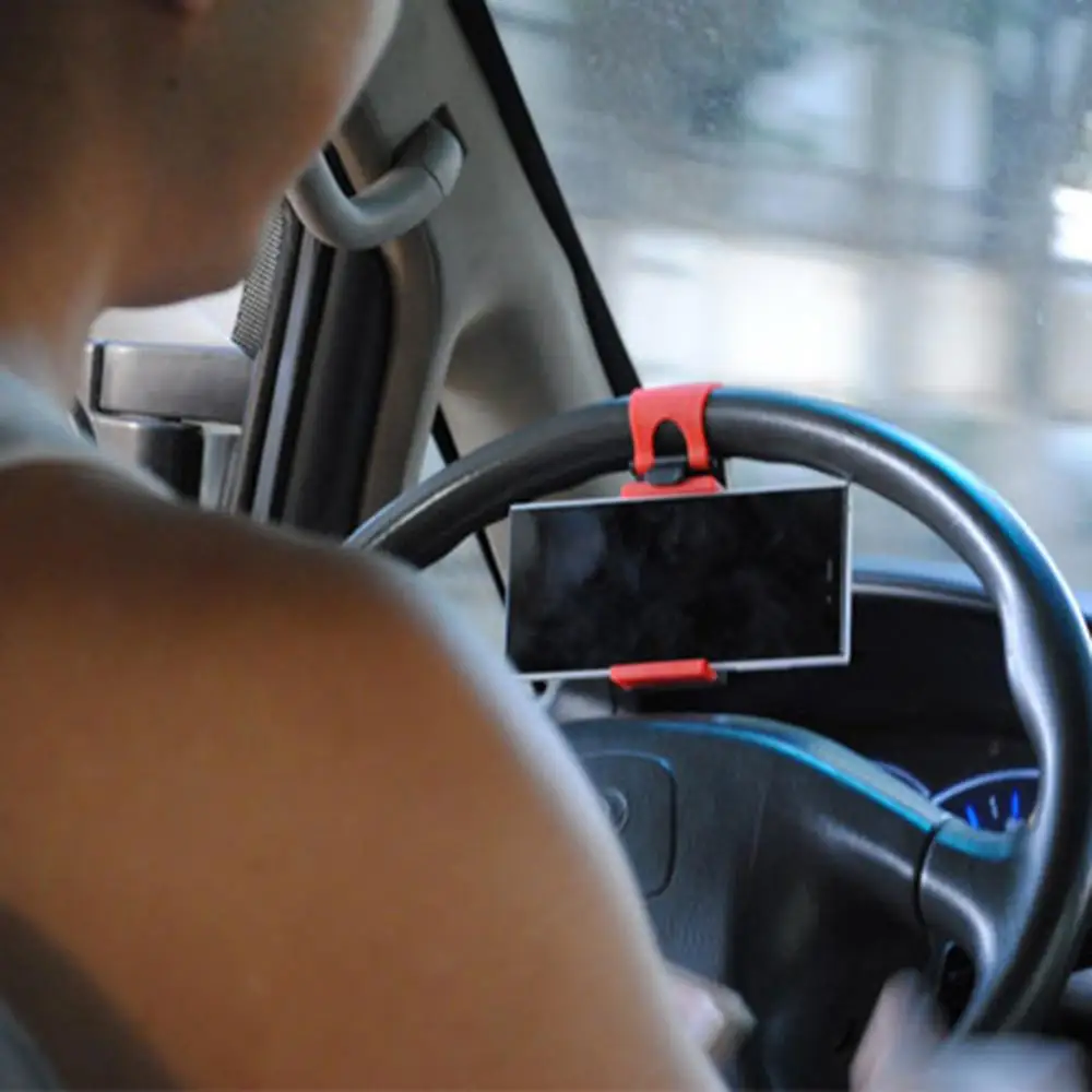 Mobile Phone Holders Universal Auto Car Steering Wheel Mobile Phone Holder Clip Stand Cradle for GPS Mobile Phone Accessories