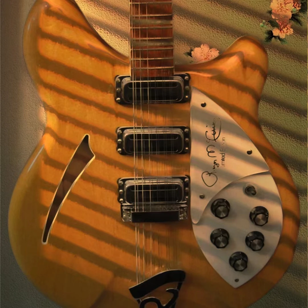 

1988 Ric Roger McGuinn 370 Maple Glo Natural 12-String Semi-Hollow Electric Guitar