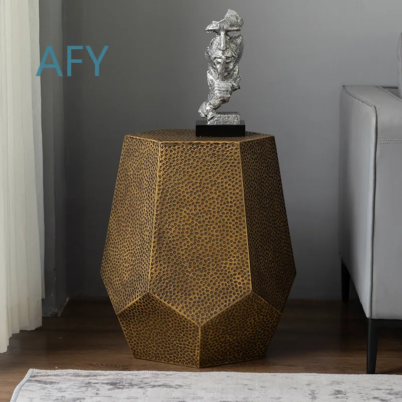 Geometric Side Table for Nordic Living Room Coffee Table Corner Table Creative Accent Decorative Stool for Balcony Patio