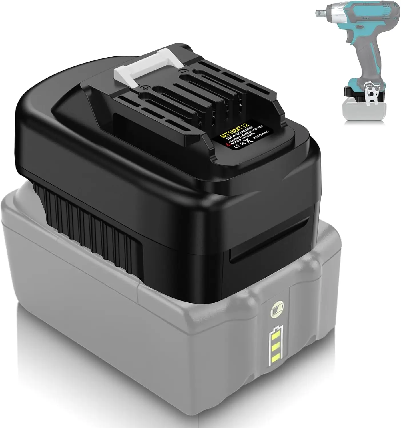 for Makita 18V work on for 12V tool Battery Adapter for Makita 18V Li-ion Battery Converter to for Makita 12V Power tools Drill