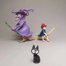 black cat miniature girl witch/Halloween decor/fairy garden/terrarium/pastoral garden and balcony/toy/model/diy supplies