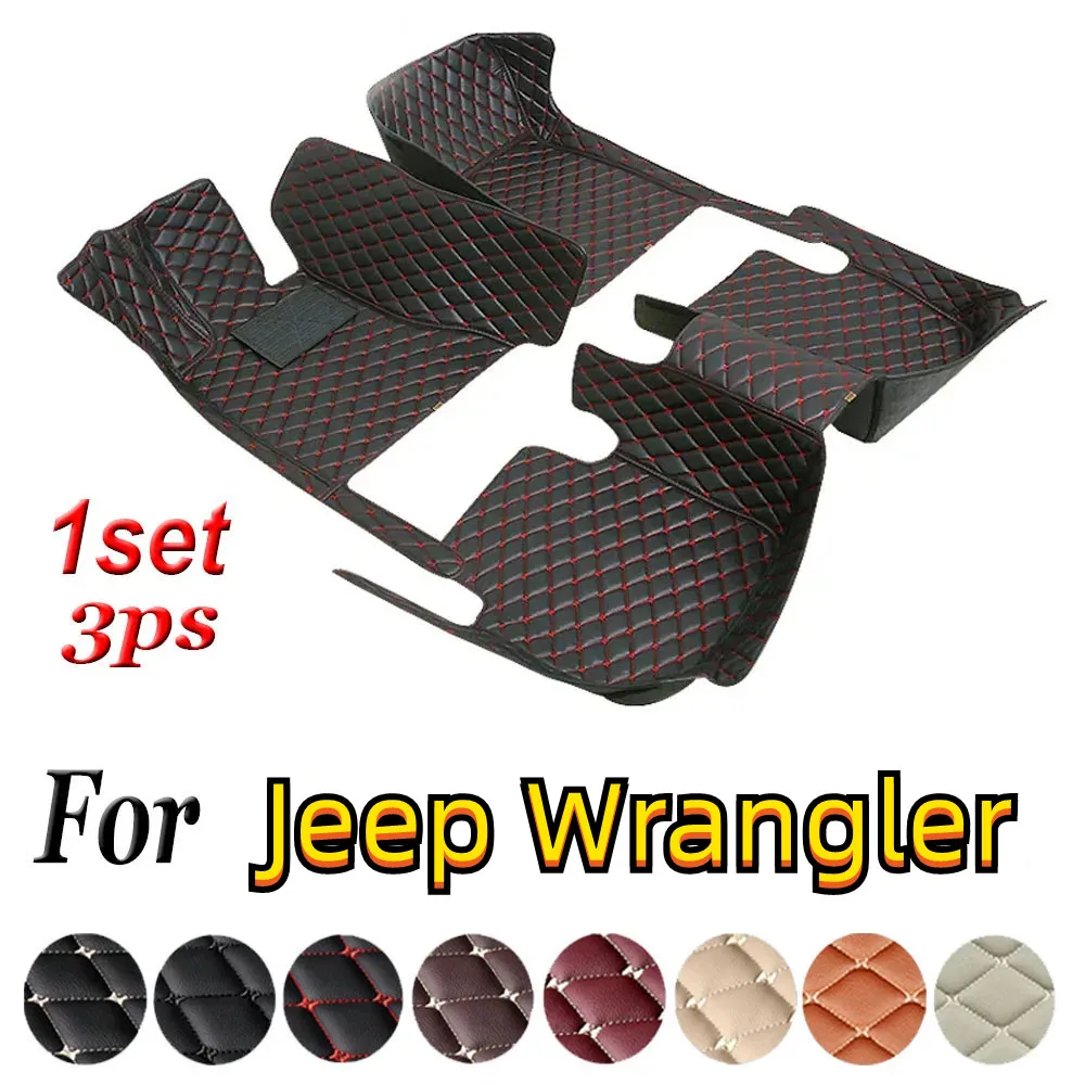 

Custom Car Floor Mat for Jeep wrangler 4 Doors 2011-2017 Years Foot Coche Custom Luxury Carpet Liner Waterproof Anti-Slip