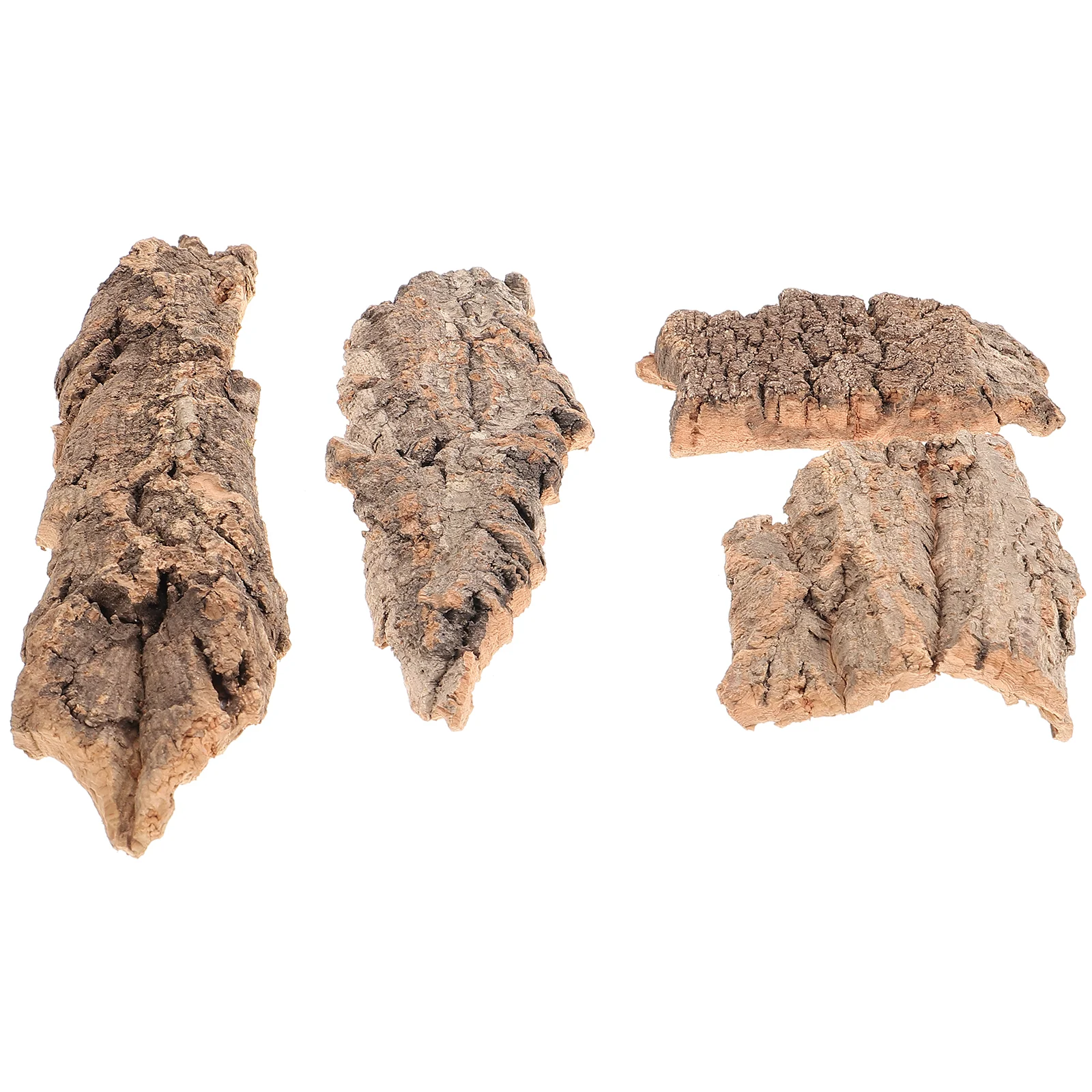 

4 Pcs Climbing Platform Decoration Chameleon Reptile Feeding Ledge Bark The Fence