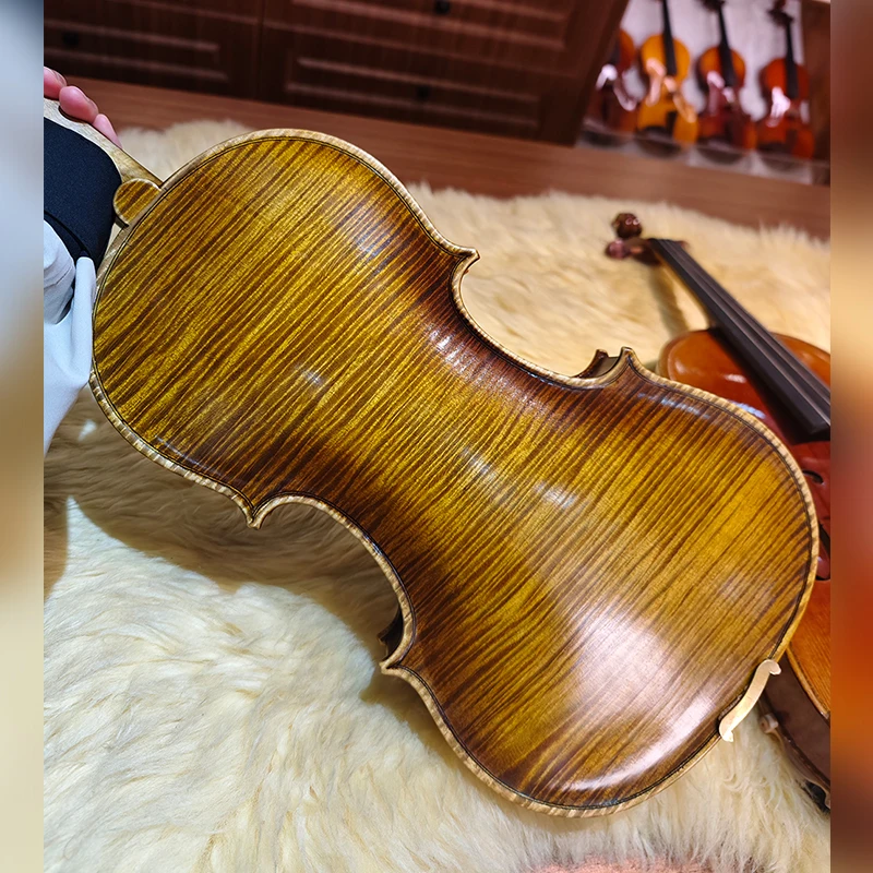 CHRISTINA Violin for Professional V11 NEW Model 4/4 Size High-quality Spruce One-piece Fine Flame Maple with Ebony Fittings