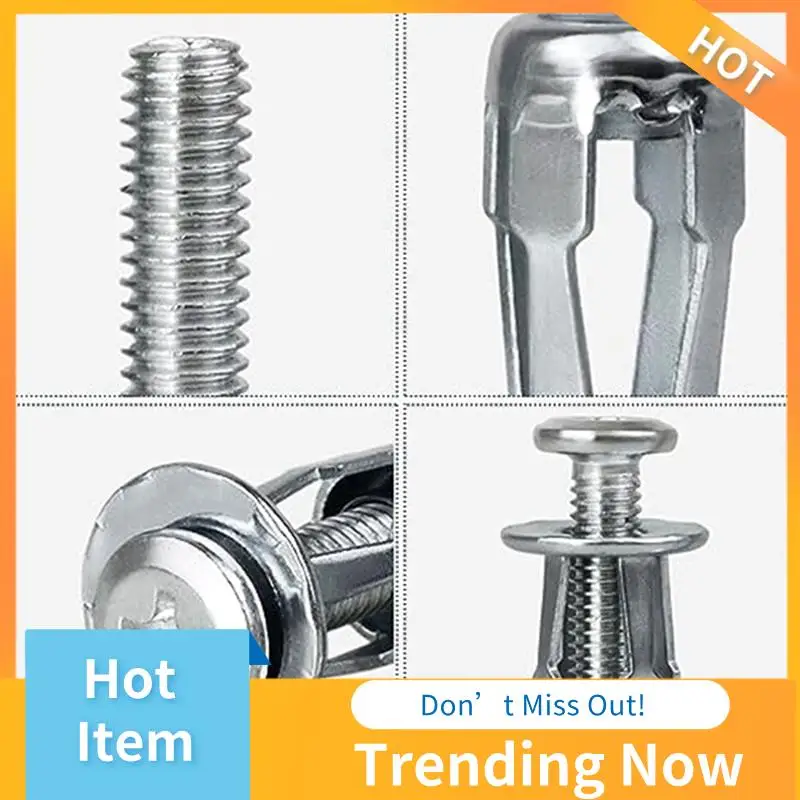 

Expansion Screw Petal Nut, M4 X 20 Petal Shape Metal Nut Jack Nuts Petal For Hollow Wall Iron Plastic Thin Metal Thin Durable D