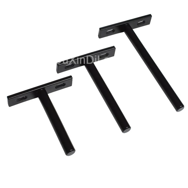 

10PCS 3"/4"/5" Hidden Floating Wall Layer Board Support Stand Invisible Shelf Support Brackets Slotted Installation Black FG972