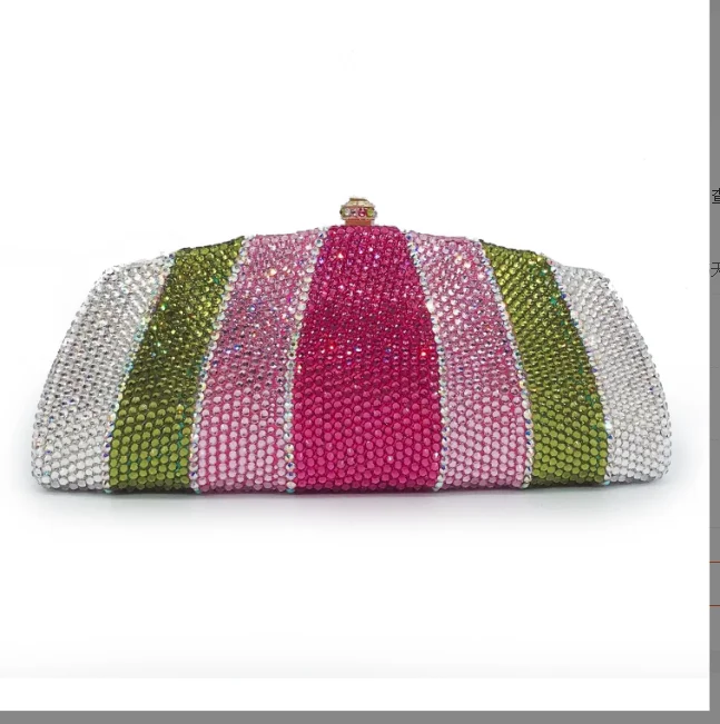 

XIYUAN Multi Party Prom Gems Day Clutches Ladies Stones Clutch Purse Boutique Pochette Women Rhinestones Soiree Evening Bags