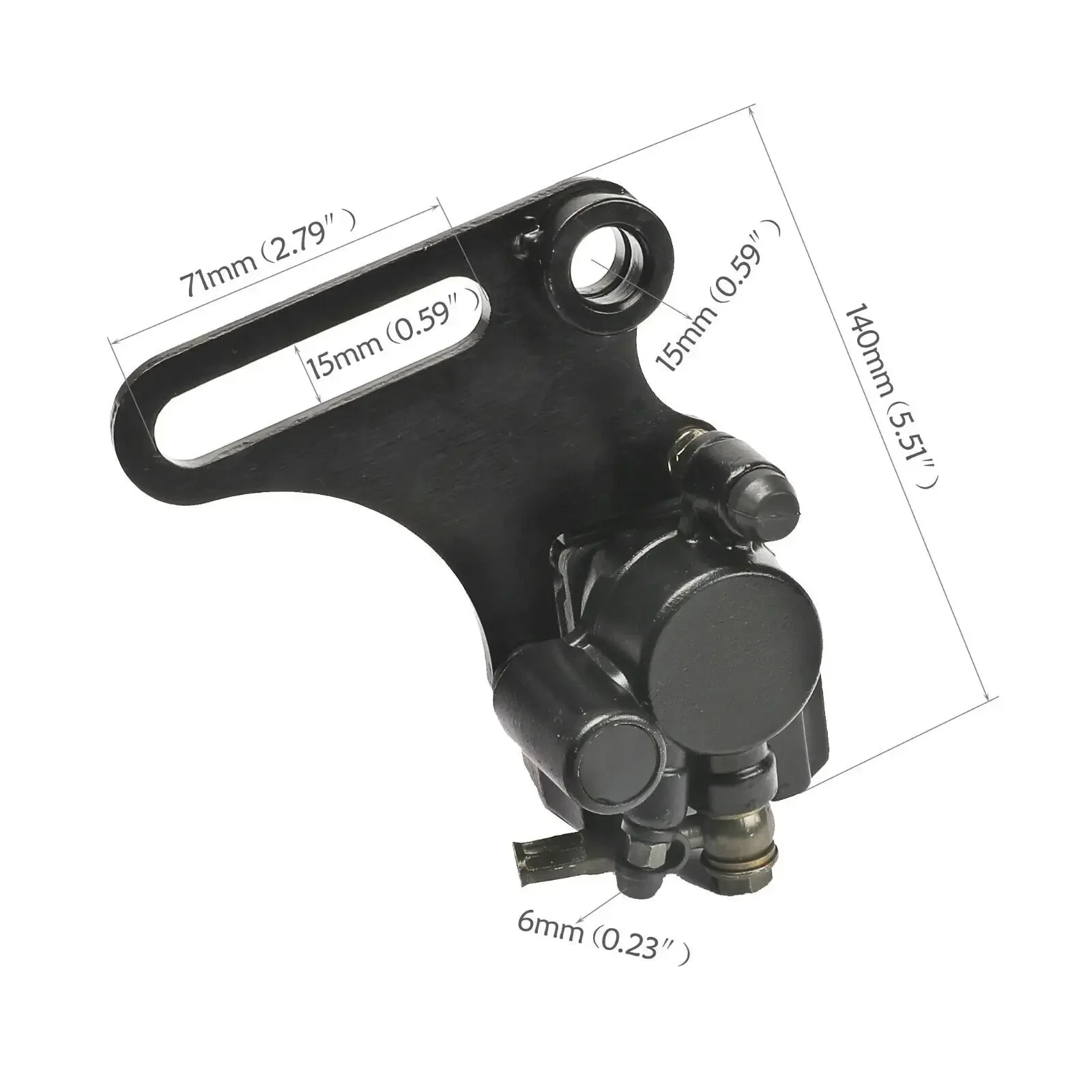 TDPRO kaliper rem cakram belakang 15mm, untuk sinar ganda horisontal lubang kotoran sepeda Apollo 90cc 110cc 125cc 150cc