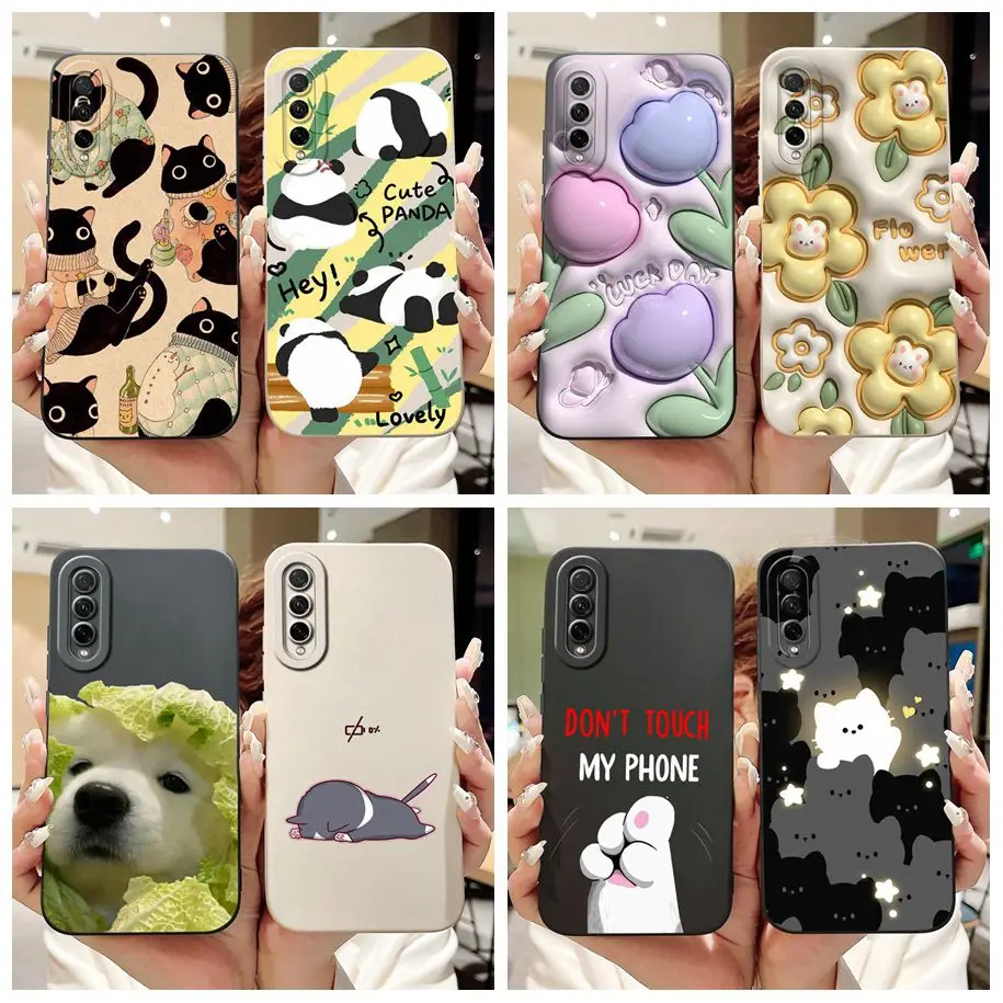 For Huawei Y7p Case  ART-L28 ART-L29 Silicone Cover Popular Flower Soft TPU Funda For Huawei P40 Lite E Honor 9C Y 7P 2020 Coque