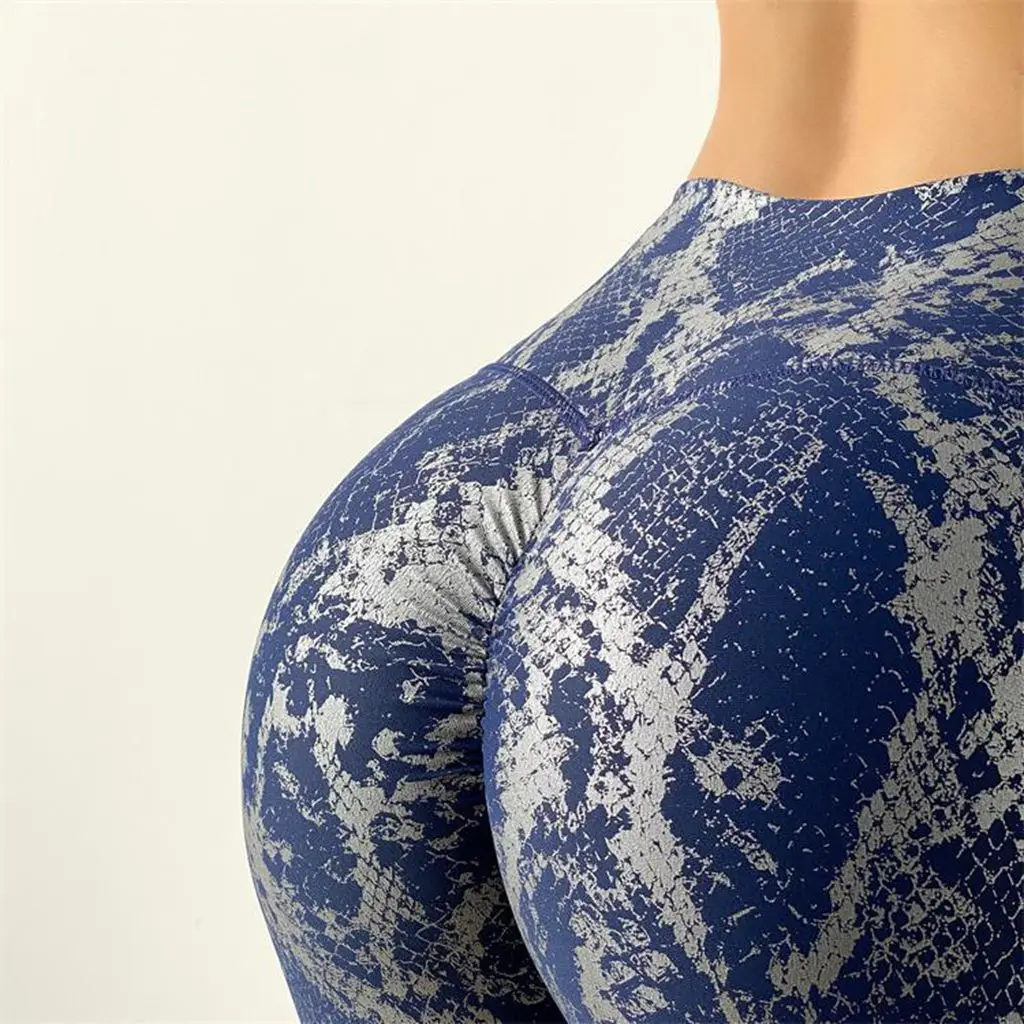 2025年 レディース レギンス プッシュアップ エクササイズ セクシー ジムパンツ 蛇柄プリント ハイウエスト スポーツレギンス