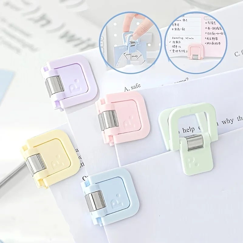 6 Pcs Planwith Multifunctional Mini Clips, Random Cute Mixed Styles, for Notes, Exam Papers & Files, Stylish Office & School